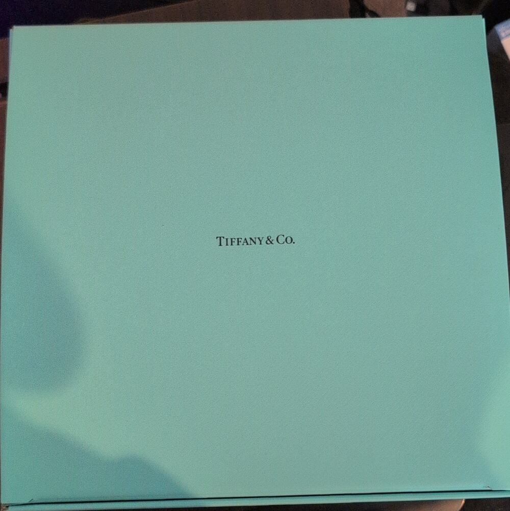 Tiffany & Co. Blue Rectangular Jewelry Gift Box, Paper/Cardboard, Foldable